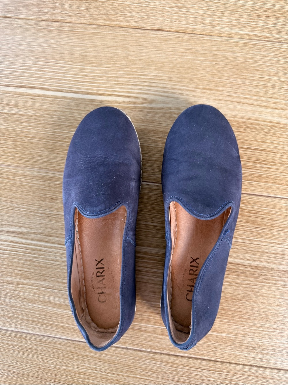 Charix Navy Suede Slip-On Loafers for Men